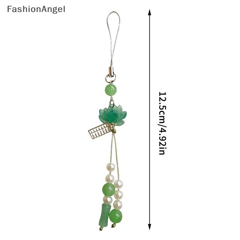 Fashionangel Hoa Sen Mặt Dây Chuyền Móc Khóa Điện Thoại Hạt Trang Trí Phong Cách Trung Hoa Phụ Kiện Quà Tặng Máy Ảnh Dây Xích Túi Mặt Dây Chuyền VN