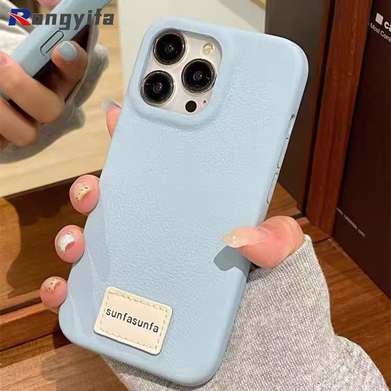 Ins Style Thời Trang Vải Lanchee Da Cảm Giác Cho Vivo V40 V30 V29 V27 Pro V27E V23 V21 5G 4G V21a V20 Pro V15 Vỏ Mềm Đơn Giản Chống Sốc Điện Thoại Doanh Nhân