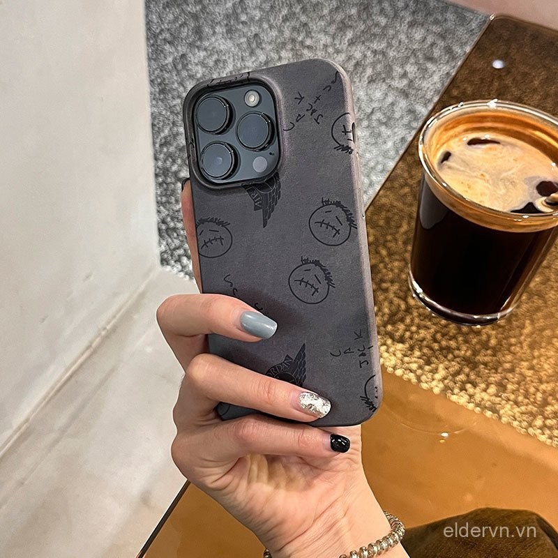 Ốp điện thoại QYJS mặt nhăn nhó dành cho IPhone 16 15 14 13 ProMax 12 PRO 11 7 8 plus 14 15 16 PLUS XR XR XSMAX SE Ốp Cứng Cá Tính cao cấp phim mới Ốp bảo vệ mặt bóng chống rơi WUKB