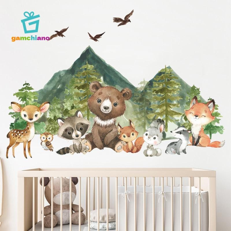 Đề Can Dán Tường Động Vật Hoạt Hình 11.81inchx35.34inch Dễ Thương Trẻ Em Cửa Sổ Phòng Kính Nền Cho Cửa Hàng Bán Lẻ Lớp Học