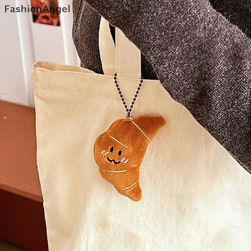FashionAngel 1 Mặt Dây Chuyền Croissant Bánh Mì Búp Bê Nhồi Bông Móc Khóa Dễ Thương Cà Chua Sang Trọng Thực Phẩm Móc Khóa Cho Túi Trang Trí Chìa Khóa Ô Tô Phụ Kiện VN