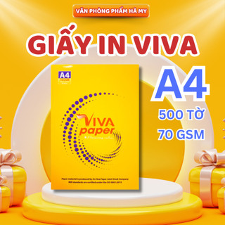 1 Ram 500 Tờ Giấy in A4 Viva Vàng 70Gsm chất lượng in cao cấp