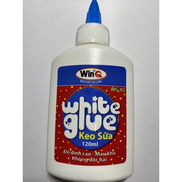 [ 2 CHAI ] Keo sữa chất lượng cao WINQ Qui Lực ( dán giấy, bìa, vải, gỗ... thủ công) 40ml / 120ml