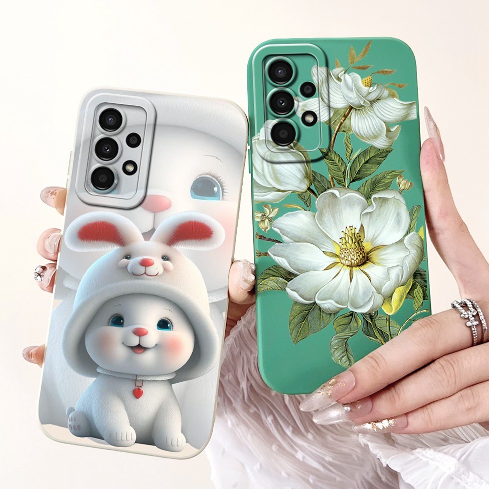 Ốp Lưng Cho Samsung A13 4G A135F A13 LIE Ốp Lưng Samsung Galaxy A13 Chống Sốc Mèo Gấu Trúc Thỏ Thời Trang Hoa Tình Yêu