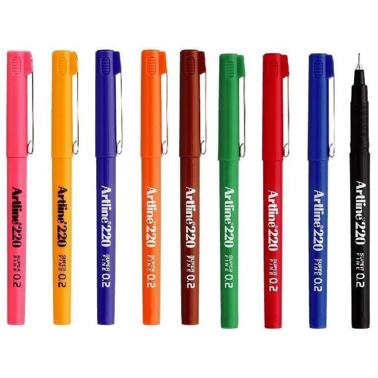 Bút Lông Kim Artline Ek-220 (0.2mm) - Nhiều Màu [Bút Nhật Bản