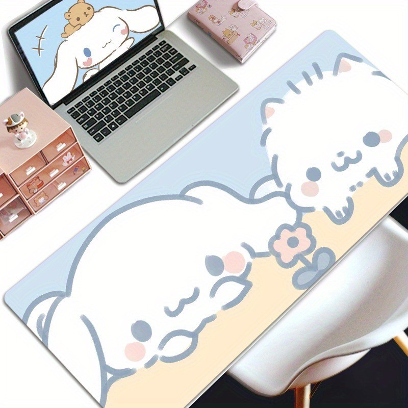 Sanrio Cinnamoroll Mousepad Chơi Game Văn Phòng Miếng Lót Bàn Lớn Cho Máy Tính Chống Trơn Trượt Lockedge Chuột Pad