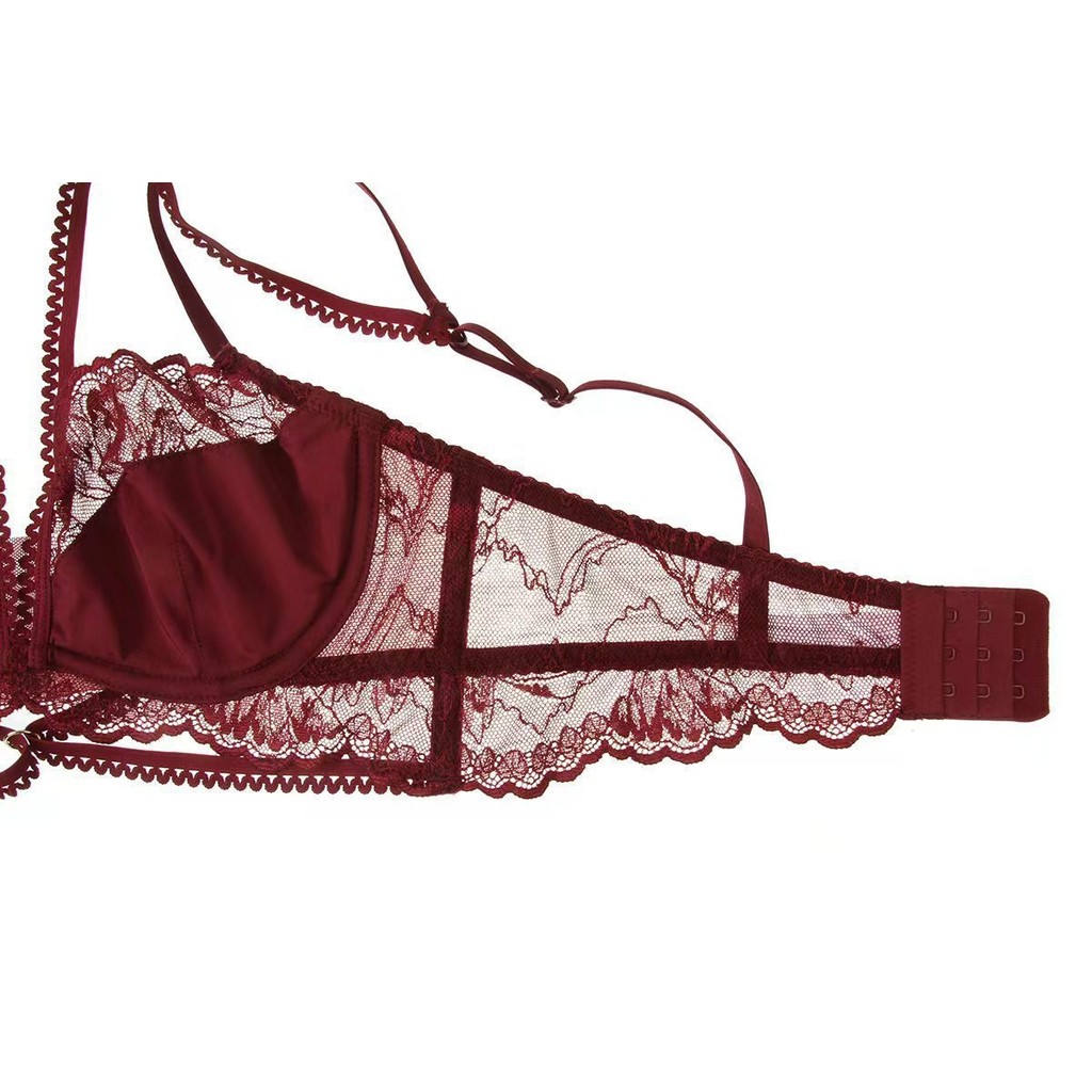 Ngực Lớn Nhìn Nhỏ Tập Hợp Siêu Mỏng Pure Desire Pháp Gợi Cảm Ren Bộ Áo Ngực Nữ