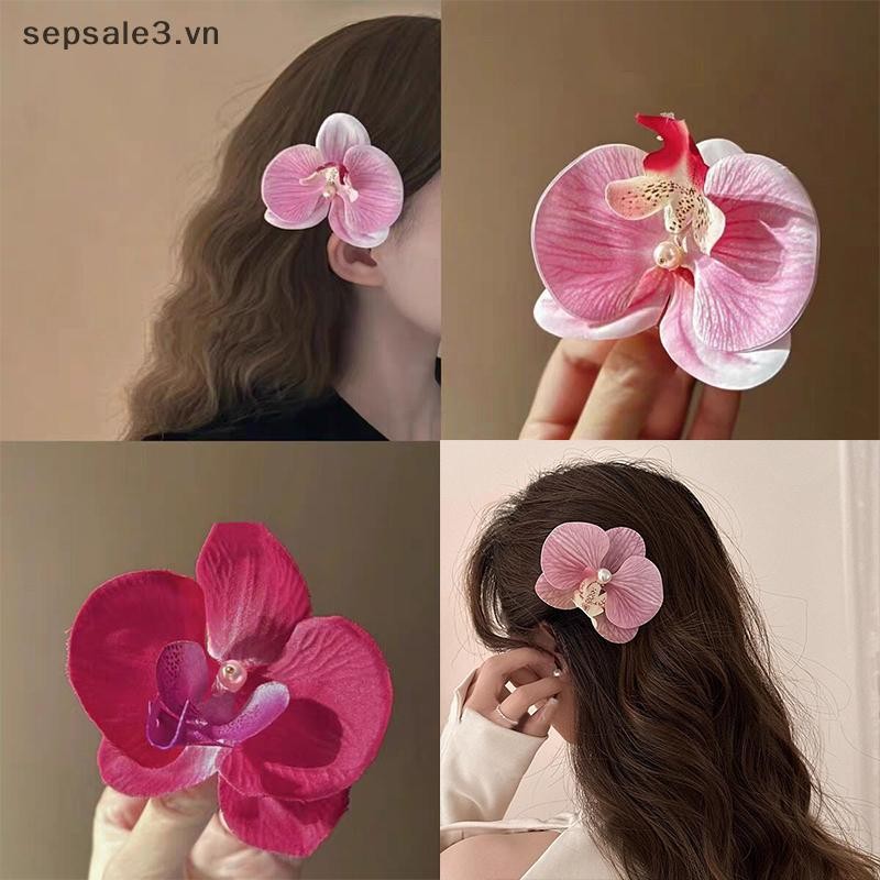 # VN # Phong Lan Ngọt Ngào Hàn Quốc Cho Nữ Kẹp Tóc Hoa Nhân Tạo Tóc Barrettes Kẹp Tiệc Cưới Mũ Phụ Kiện Quà Tặng.
