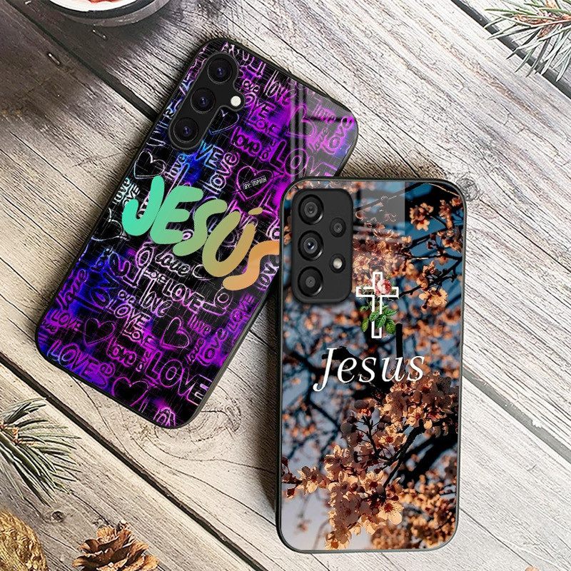 Ốp Điện Thoại Kính Cường Lực jesus 21 Cho Samsung Galaxy A11 A14 A20 A30 A22 A32 A33 A34 A40 A42 A51 4G A52 A53 A54 A70 A71 A72 A73 5G