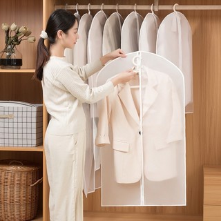 Túi bọc quần áo treo tủ chống bụi, trong suốt chất liệu PEVA, cao cấp, túi bọc trùm quần áo loại dày, chống thấm FE123