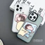 ibumpers Ốp Lưng iPhone Dễ Thương Shin Chan Họa Tiết Cặp Đôi Ốp Điện Thoại Trong Suốt Mờ Chống Bẩn Chống Vây Cho iPhone 16 15 14 12 13 11 Pro Max IP 7 8 Plus X Xs XR Xs Max