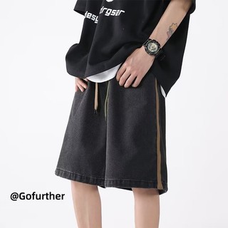 Quần short denim nam ESEA thời trang và phổ biến của Mỹ cổ điển hợp thời trang thương hiệu đường phố cao cấp phong cách trung tính