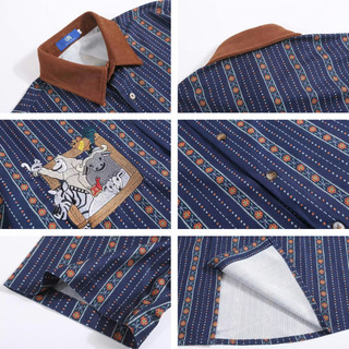 GKSSS Áo sơ mi ngắn tay mới phong cách retro Nhật Bản sọc dọc hoạt hình thêu hoa văn phong cách trung tính