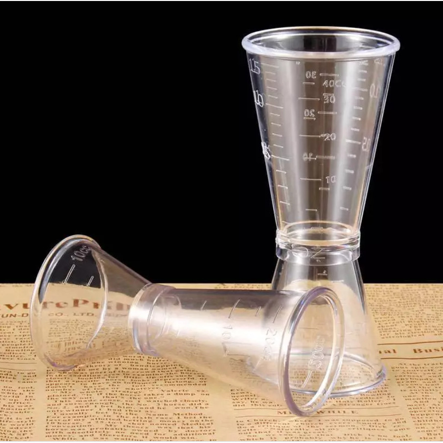 Jigger nhựa 2 đầu có chia vạch - Dụng cụ pha chế chuyên nghiệp, ca đong định lượng cho đồ pha chế.