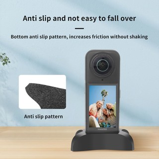 Dành Cho Insta360 X5 Đế Silicon Toàn Cảnh Camera Máy Tính Để Bàn Chống Trượt Giá Đỡ Cố Định Phụ Kiện
