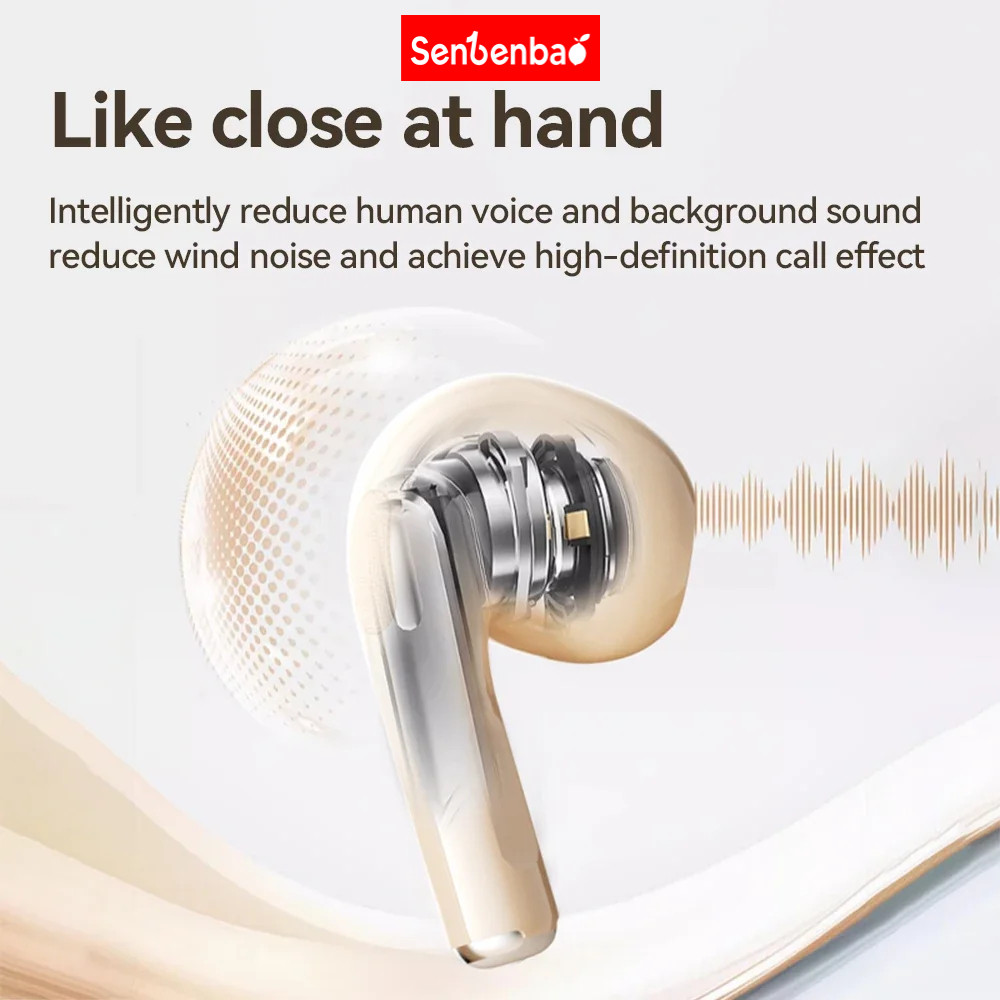 Tai nghe không dây khử tiếng ồn Senbenbao LP2 ProTWS Bluetooth 5.4 Âm thanh HiFi, Tai nghe Mic tích hợp chống nước IPX5