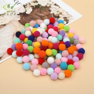 [MAO] 100 Cái / lốc Pompom Fluffy 10 Mm Coloful Sang Trọng Thủ Công DIY Trang Trí Băng Đô Quấn Tóc Chất Liệu Phụ Kiện VN