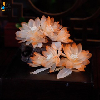 Tóc Barrettes với Hoa Cam Trang Trí Tính Khí Ổn Định Cầm Đầu Cho Váy Váy Kiểu Tóc Dụng Cụ Làm