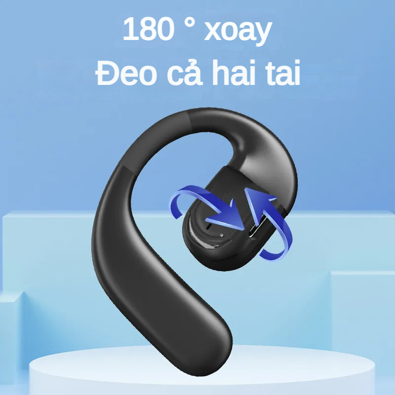 Phong Cách Mới Tai Nghe Bluetooth OWS YJ78 Trái Phải Đeo Xoay Thể Thao Không Dây Mở Tai Phong Cách Đeo Tai Không In-Ear