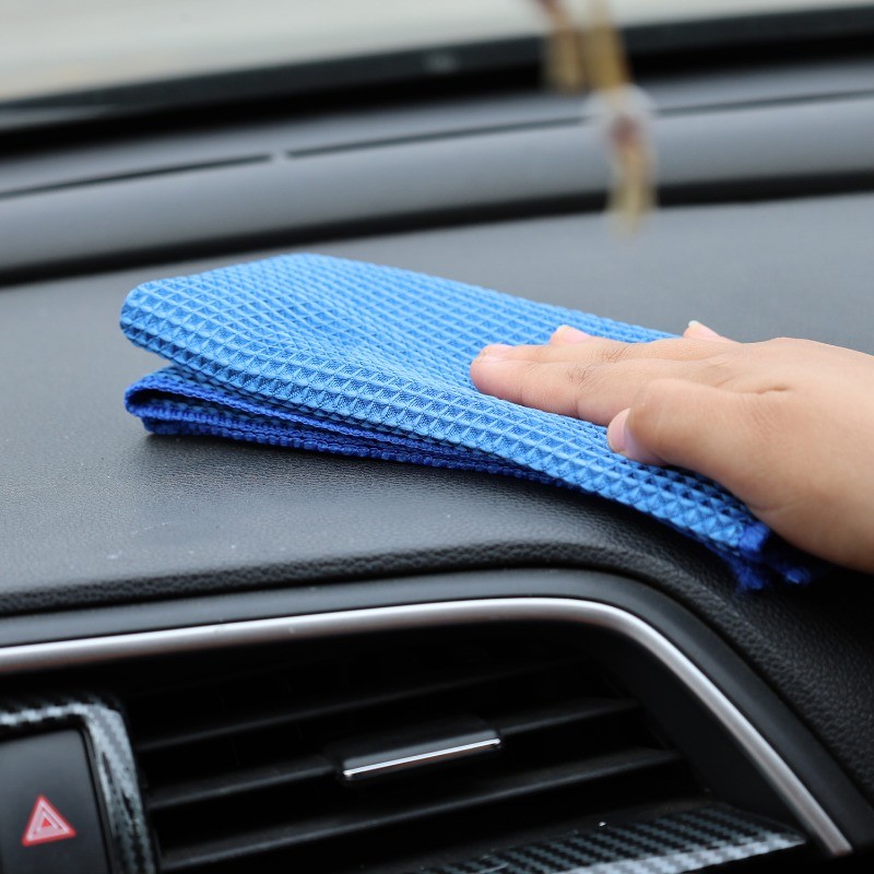 1 / 2 / 3 Khăn lau kính ô tô cao cấp - Vải giặt sợi nhỏ không dấu vết 38x38cm
