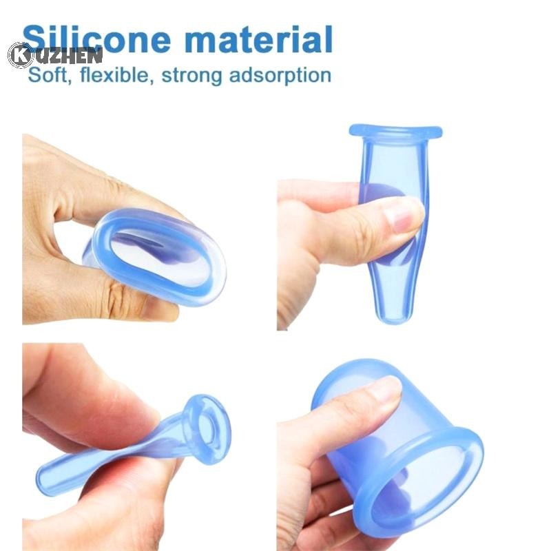 KUZHEN 2 Chiếc Silicone Cupping Hút Chân Không Mặt Massage Cốc Mặt Chân Tay Thư Giãn Hộ Gia Đình Chăm Sóc Sức Khỏe Da Mặt Nâng Dụng Cụ HOT