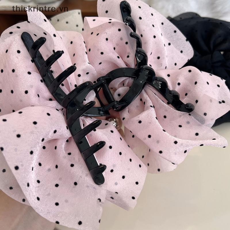 THI Thanh Lịch Tính Khí Nơ Lớn Lấy Kẹp Cho Người Phụ Nữ Đuôi Ngựa Bím Tóc Vuốt Tóc Thời Trang Phụ Kiện Tóc Mũ Đội Đầu VN