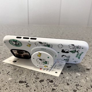 Chó Snoopy Graffiti ​​Ốp bảo vệ họa tiết 2 trong 1 cho iPhone 11 12promax 13pro 15pro 15promax 14 14promax 14pro 16 pro max 16 plus 2 trong 1 ốp lưng
