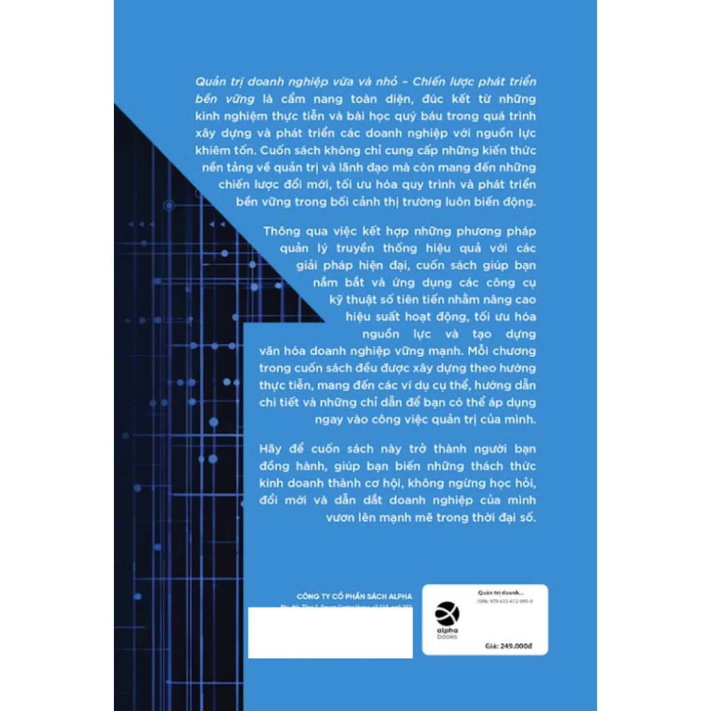 Sách - Quản Trị Doanh Nghiệp Vừa Và Nhỏ - Chiến Lược Phát Triển Bền Vững (Alpha Books)