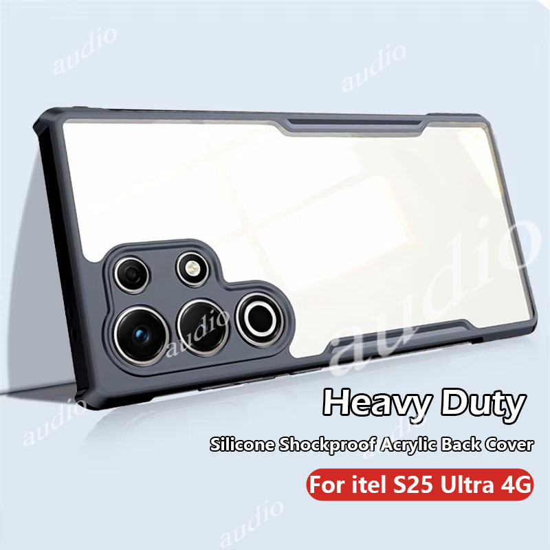 Itel s25 Ultra 4G Chống Rơi Giáp Trong Suốt Acrylic Chống Sốc Ống Kính Camera Bảo Vệ Dành Cho Itel s25 Ultra S25Ultra 4G 2024 Ốp Điện Thoại TPU Mềm Cho Itel s25 25S itelS25 Ultra 4G