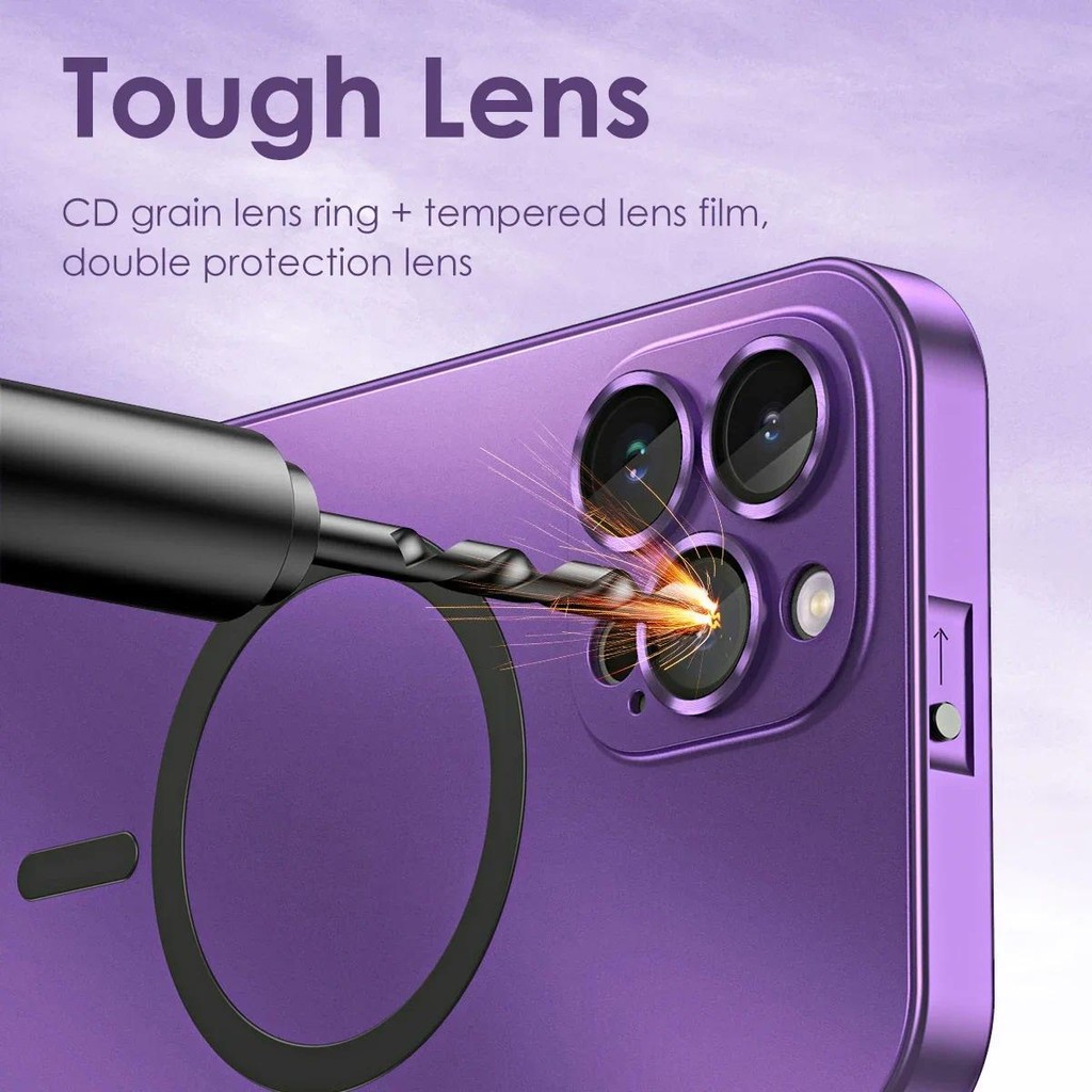 Khung Kim Loại Ốp lưng Iphone 13 12 14 15 16 17 Pro Max Plus Nhôm Sang Trọng PC Mặt Sau Bảng Điện Thoại Dành Cho IPHON 15 16 Promax