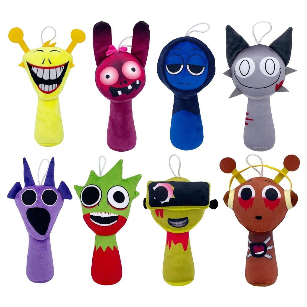 Sprunki Đồ chơi sang trọng Sprunki Incredibox Trò chơi nhồi bông Hình ngoại vi Raddy Pinki Biến thể có dây buộc saixit2vn