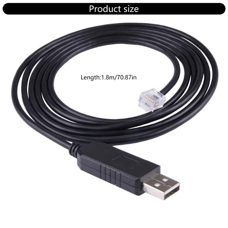 Ior USB sang RJ12 RS232 Dây chuyển đổi Cáp dữ liệu nối tiếp ảo Khả năng tương thích và chức năng sử dụng trong thời gian dài