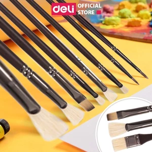 Cọ Vẽ Dmast Cao Cấp Deli - Cọ Tô Màu Tô Tượng Dùng Cho Màu Nước/ Gouache/ Sơn Acrylic - Đa Dạng Kích Thước Đầu Cọ