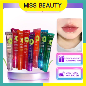 [Bill US] Son bóng thuần chay, trong suốt làm hồng môi NYX Electrolyte Infused Scented Lip Gloss căng mọng môi