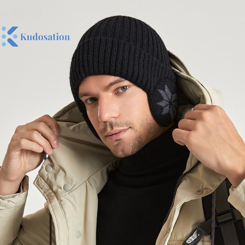 Kudosation Mùa Đông Nam Nữ Mũ Dệt Kim Dày Ấm Áp Đa Năng Có Bịt Tai Mũ Giáng Sinh Thích Hợp Cho Thể Thao Ngoài Trời Mũ Ấm Áp Thông Thường