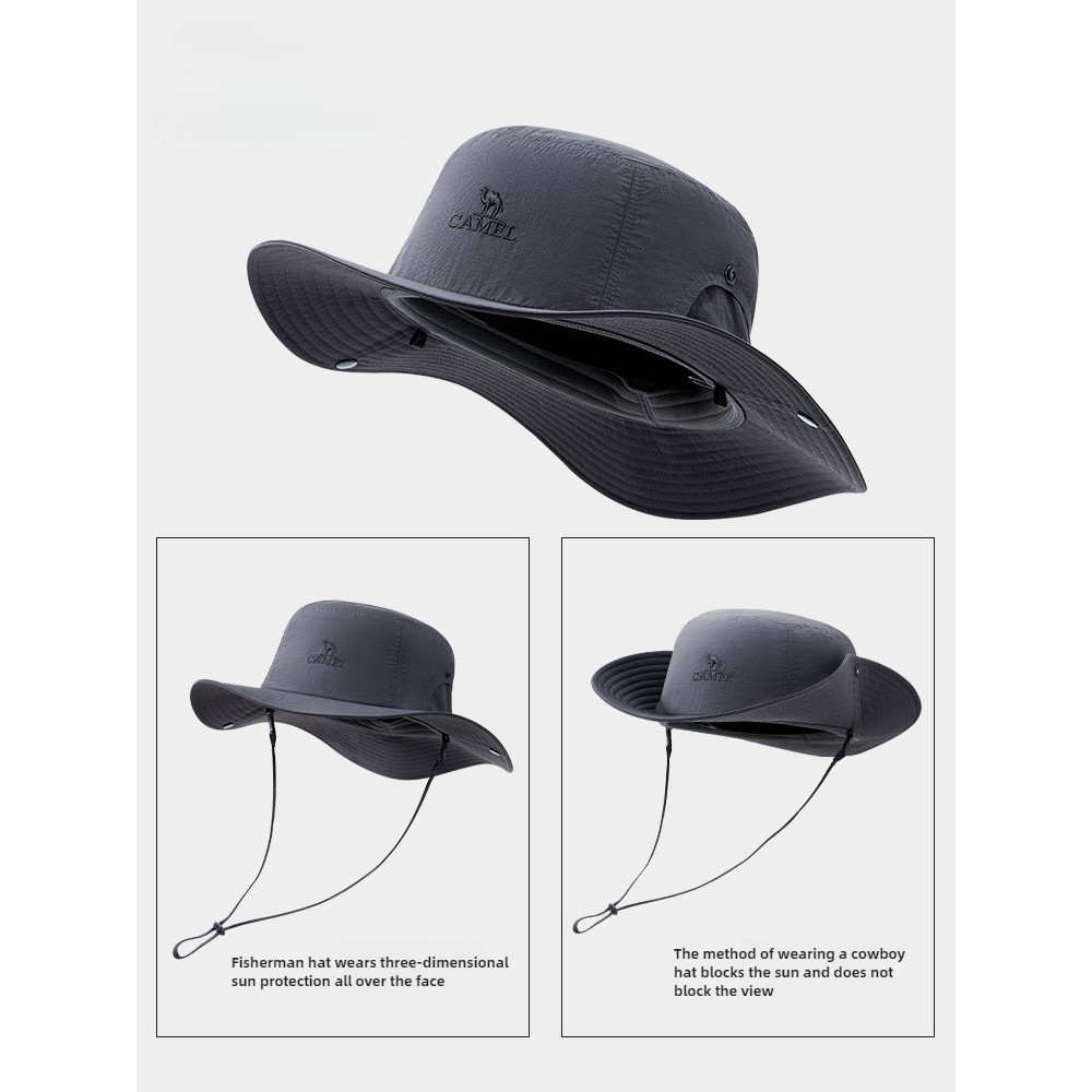 Ảnh CAMEL CROWN Sợi Nguyên Bản Leo Núi Mũ Che Nắng Chống Tia Cực tím Upf50 + Mũ Cao Bồi Phương Tây 3