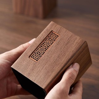 Mandyhome Đen Quả óc chó Gỗ Chắc Chắn Bút Đa Năng Để Bàn Hộp Bảo Quản Ống Bảo Quản Quà Tặng Chữ Tùy Chỉnh
