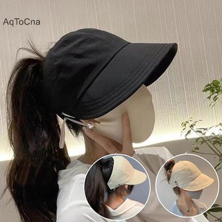 AqToCna Có Thể Gập Lại Vành Rộng Đuôi Ngựa Mũ Chống Nắng Cho Nữ Chống Tia UV Mũ Che Nắng Nữ Giải Trí Có Thể Điều Chỉnh Bãi Biển Ngoài Trời Người Cá Mũ HGVN