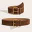 ESSENCEH Pin Buckle Thắt Lưng, Thắt Lưng Da Lộn Đa Năng Hợp Thời Trang Nữ Thiết Kế Sang Trọng Quần Thắt Lưng Quà Tặng