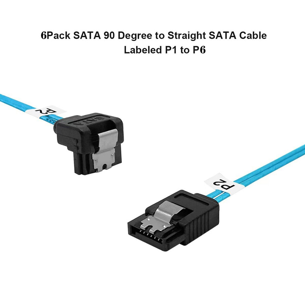 Cáp nữ đa giao diện JMT 90 độ / 180 độ Sata sang Sata 4.0 7P có lưới bện cho máy chủ máy tính Sata SSD