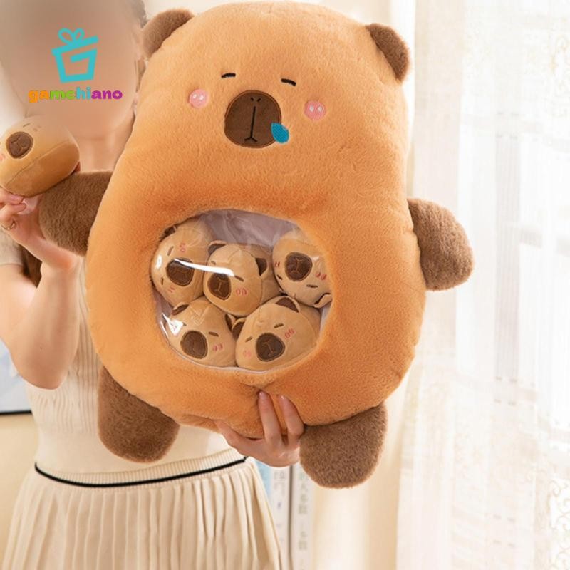 Gamchiano Búp Bê Capybara Với Búp Bê Mini Hoạt Hình Trang Trí Nhà Cửa Động Vật Ăn Nhẹ