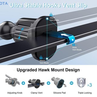 [Dta] Giá đỡ điện thoại từ tính gắn trên ô tô cho lỗ thông hơi ô tô Giá đỡ điện thoại từ tính có thể điều chỉnh cho điện thoại 12 / 13 / 14 / 15 PO