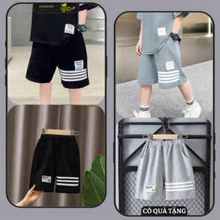 Quần short "kẻ ngang" dành cho bé trai và bé gái 18-45kg.Quần đùi bé trai.Quần rời bé trai mùa hè. MA33