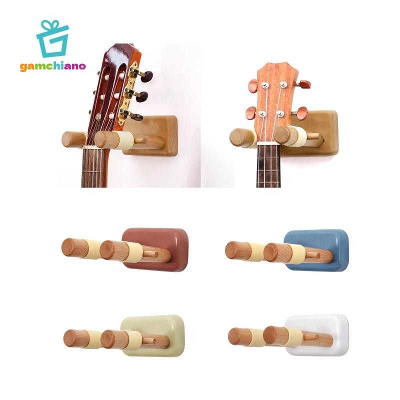 Giá treo tường đàn Guitar, Móc treo đàn Ukulele có ốc vít, Giá đỡ đàn Guitar, Gỗ