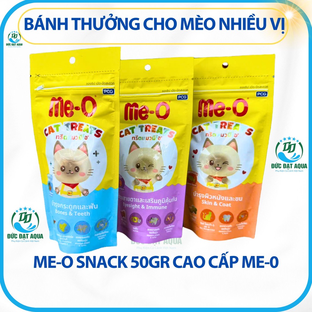 Bánh Thưởng Cho Mèo Nhiều Vị - Me-O Snack 50gr Hương vị thơm ngon & giòn tan.- Cải thiện thị giác 2