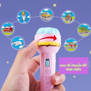 Đèn Pin Chiếu Hình Cho Bé – 80 Hình Động Vật Sắc Nét Phát Triển Trí Tuệ, Bé Vui Chơi Khám Phá