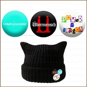 HK1 G-DRAGON Ubermensch mũ huy hiệu Too Bad FANSPLUSONE POWER trâm cài GD hàng 58mm KH1