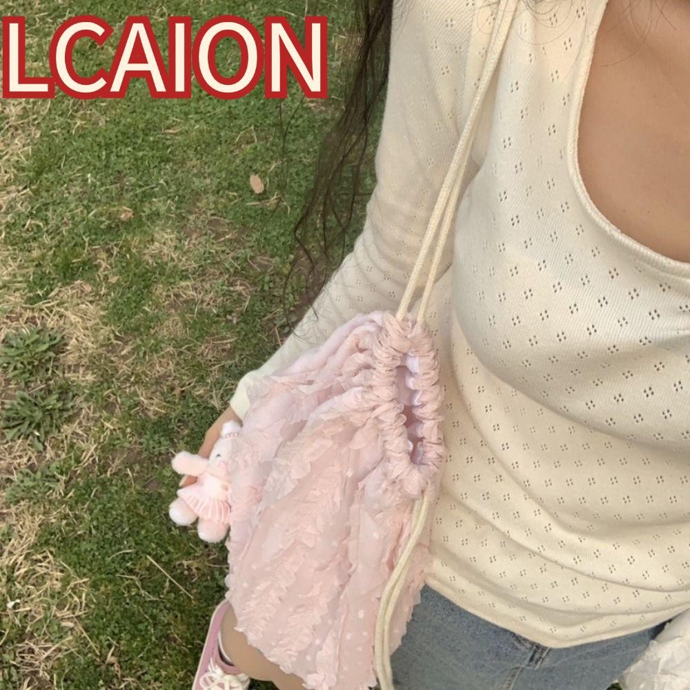 Túi đựng đồ du lịch LCAION, Túi dây rút Cotton có dây kéo, Túi đeo vai ...