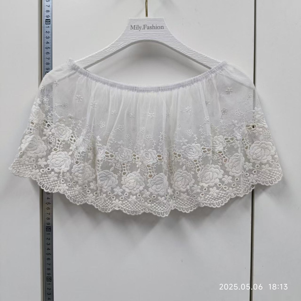 Milyfashion Tất Cả Trận Đấu Váy Chữ A Ren Màu Trơn Lưới Phối Ren Fart Rèm Ngọt Nửa Chiều Váy Hợp Thời Trang