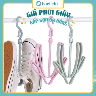 Móc phơi giày đa năng BUNA bằng nhựa cao cấp,phơi giày dép xoay 360 độ thông minh tiện dụng.